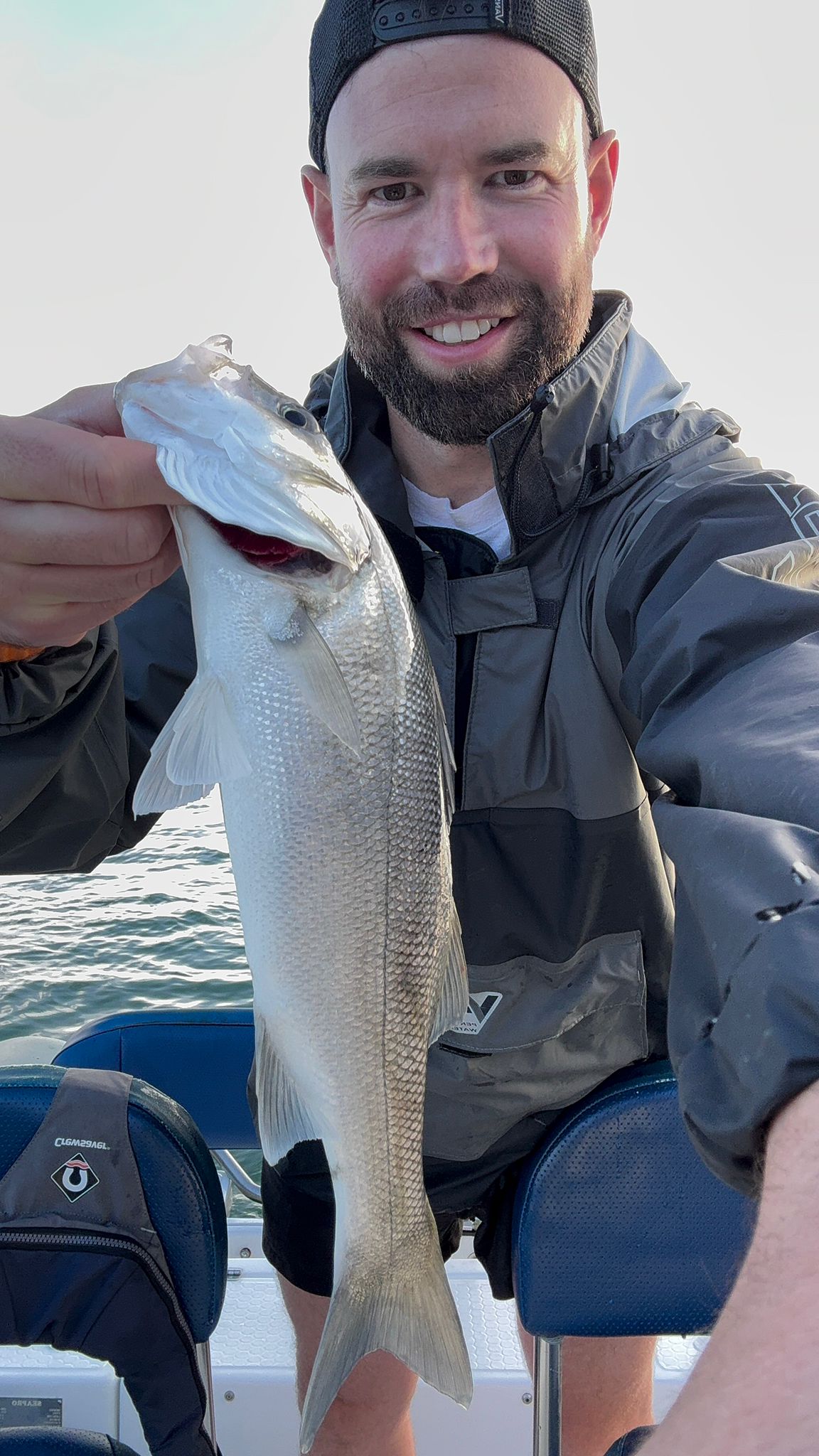 Bass catch at sunset